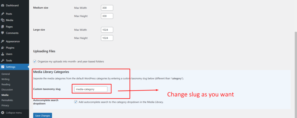 custom taxonomy slug