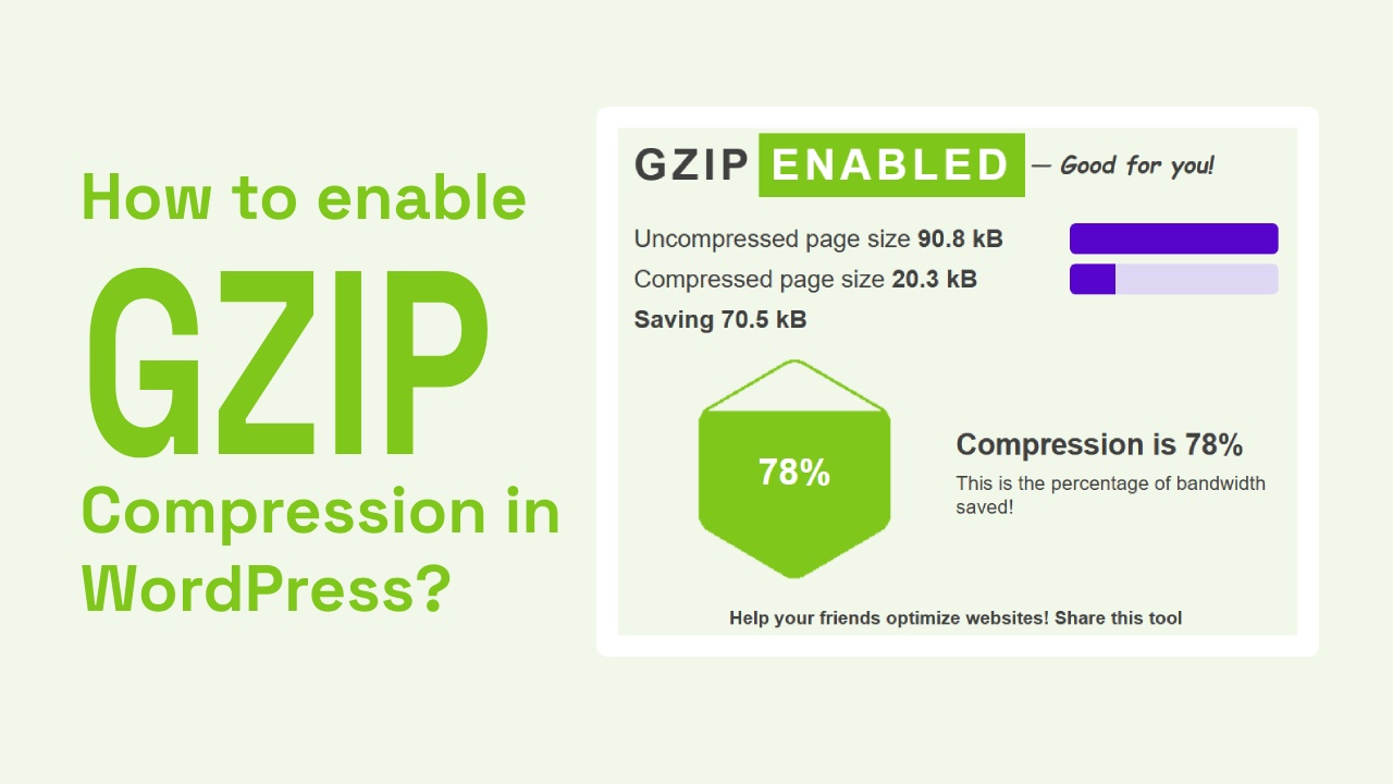 How to enable GZIP compression in WordPress