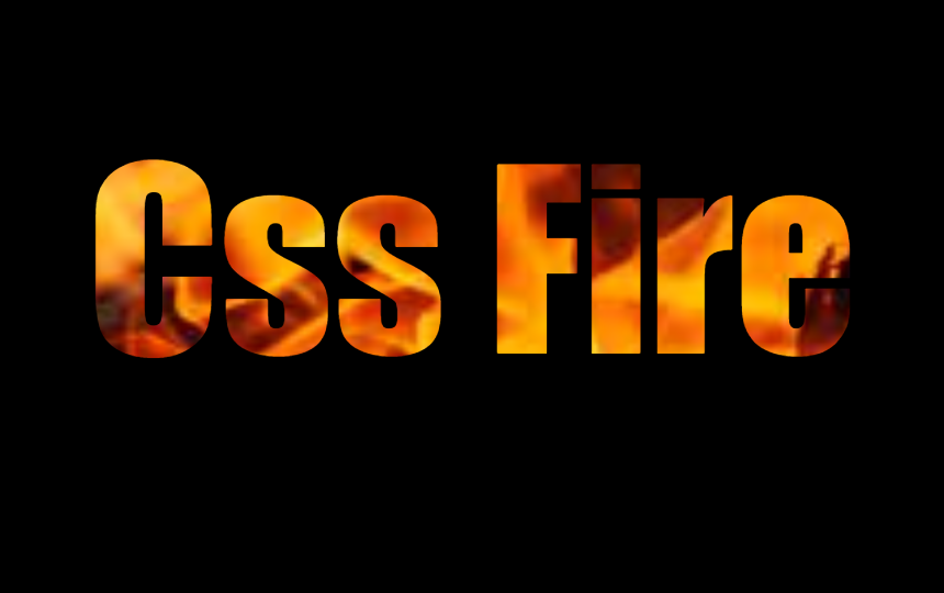 Fire Animation On text