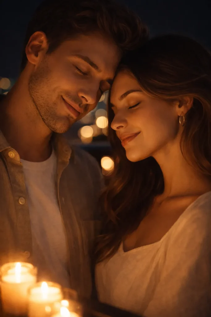 Intimate Candlelit Balcony
