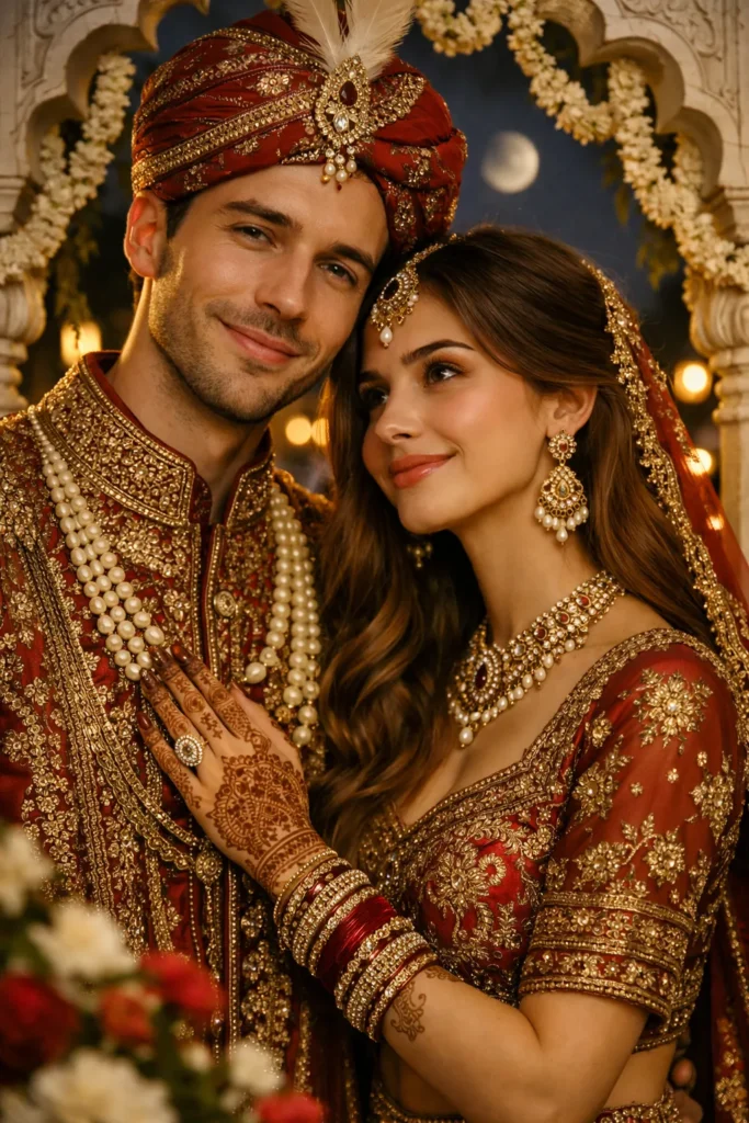 Royal Mughal Palace Portrait