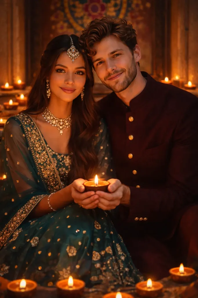 diwali glow on the doorstep ai photo prompt