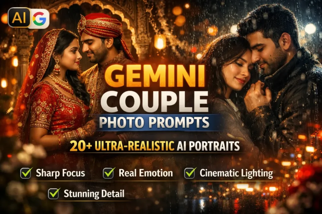 Gemini Couple Photo Prompt: 20+ Ultra-Realistic AI Prompts for Stunning Romantic Portraits