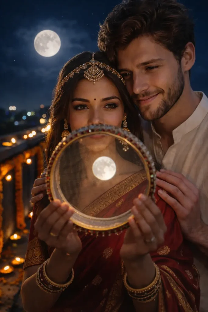 karwa chauth moon glow identity lock ai prompt