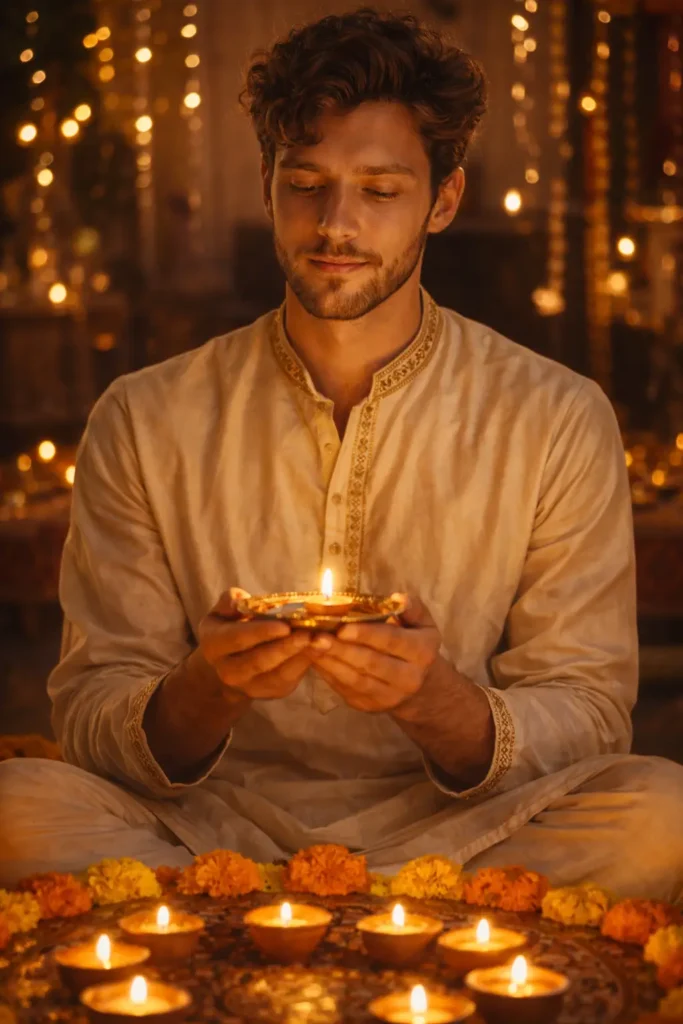 A young Indian man  prompt