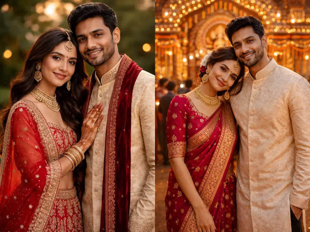 Couple Puja Portrait