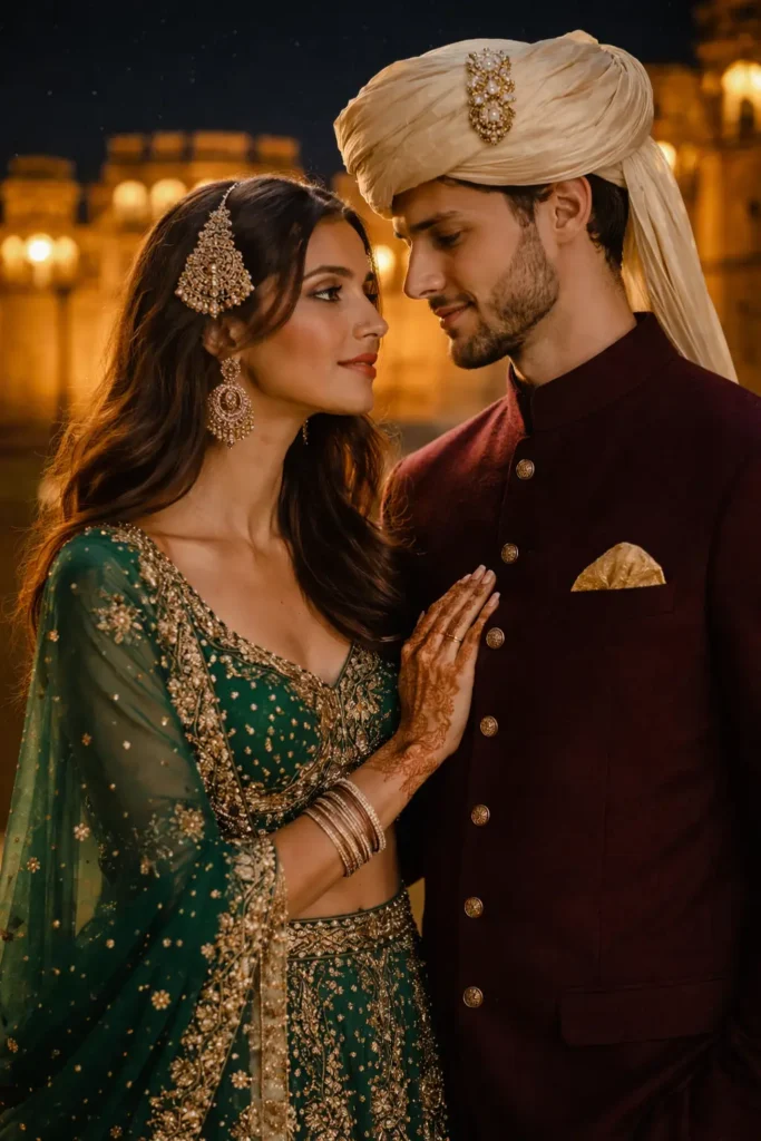 Glamour at Jaisalmer Fort night photo prompt