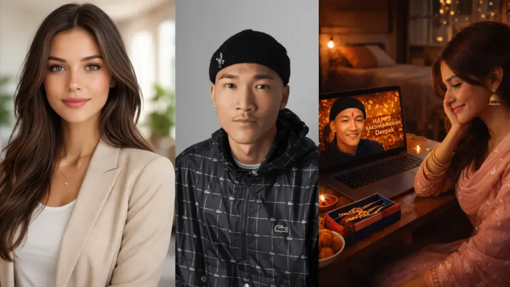 Raksha Bandhan AI Prompt Long Distance Video Call