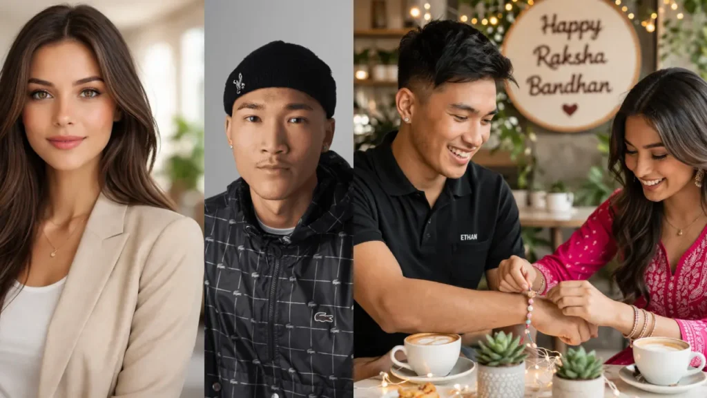 Raksha Bandhan AI Prompt Modern Cafe Scene — ChatGPT