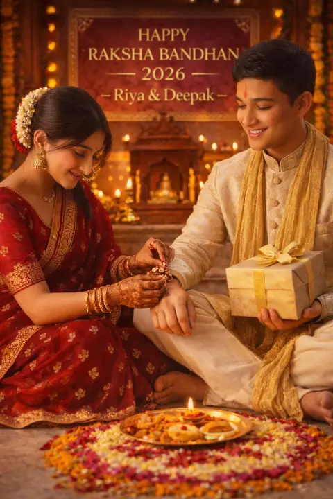 Realistic Style Raksha Bandhan AI Photo Editing Prompts