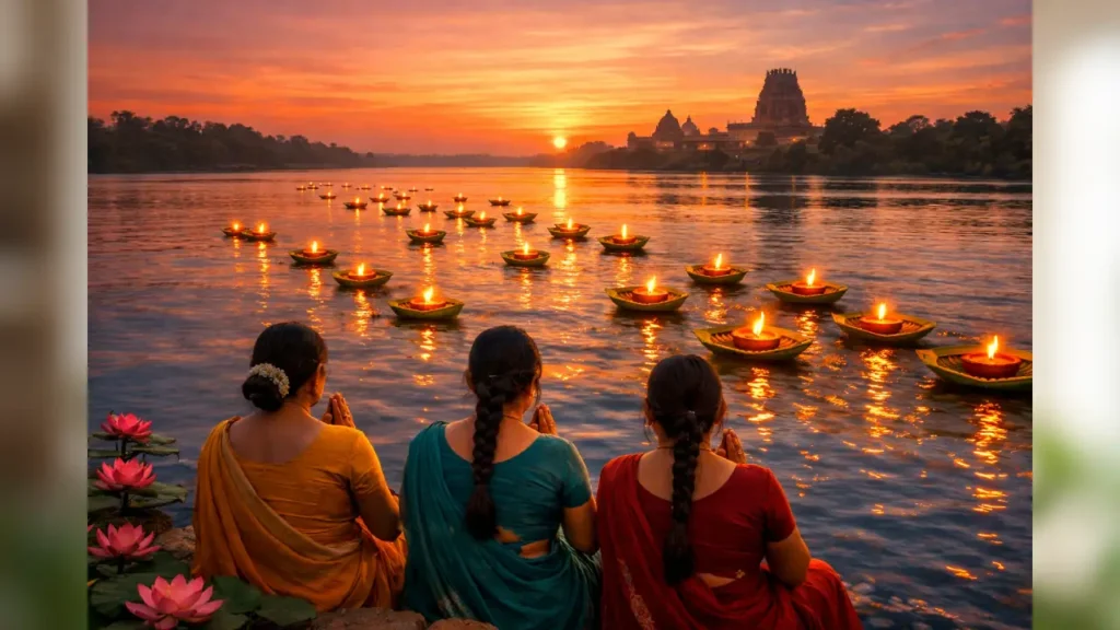 River Puja — Floating Diyas at Sunset