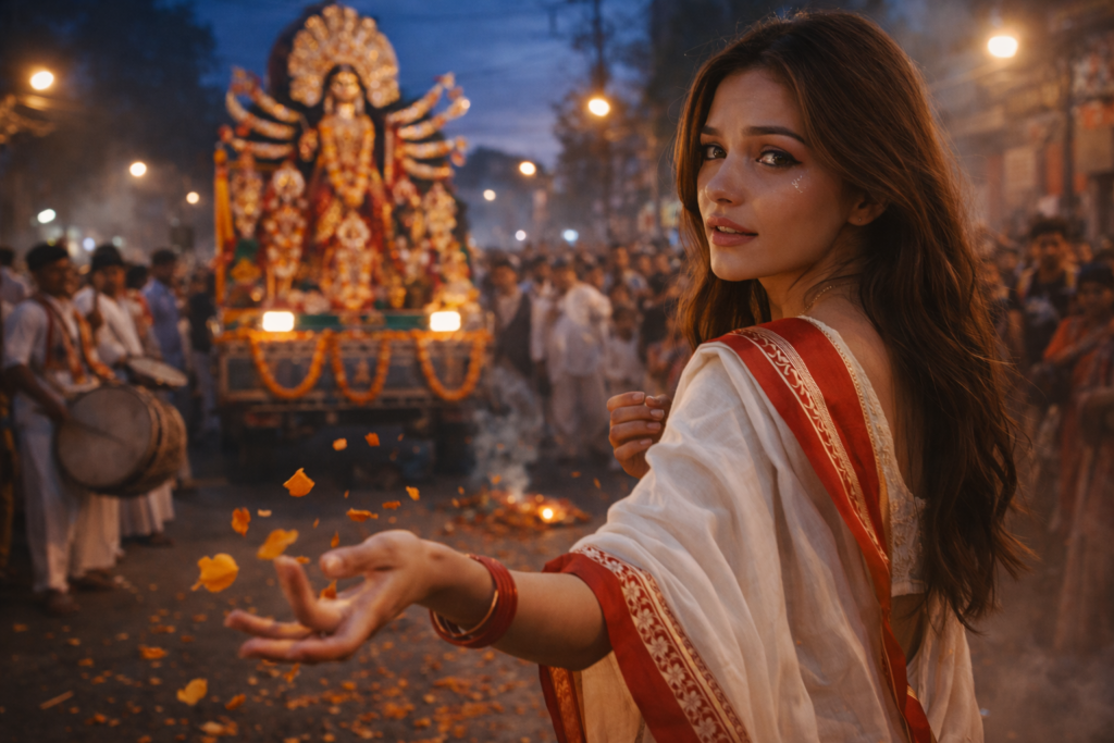 Visarjan Procession at Twilight