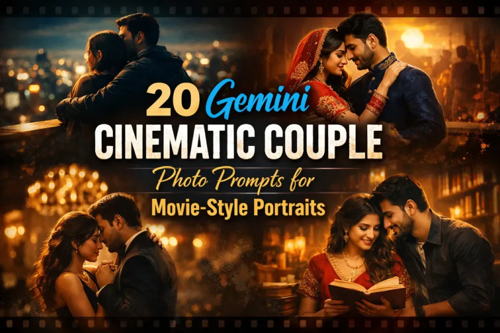 20 Gemini Cinematic Couple Photo Prompts for Movie-Style Portraits (Copy & Paste)
