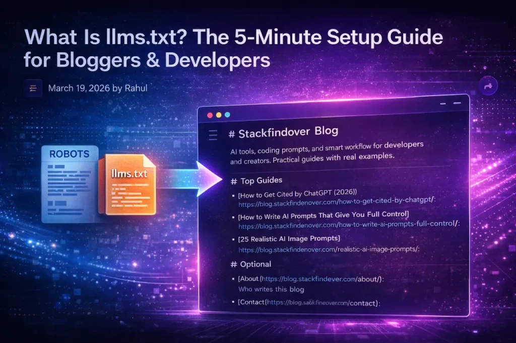 What Is llms.txt? The 5-Minute Setup Guide for Bloggers & Developers