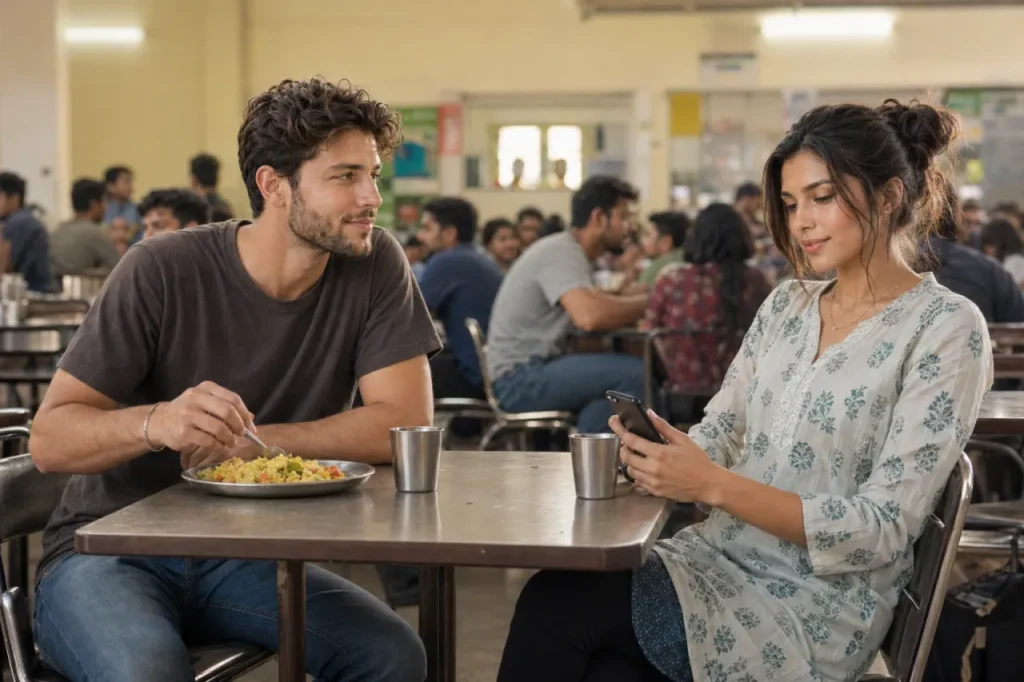 Canteen Table Couple Prompt