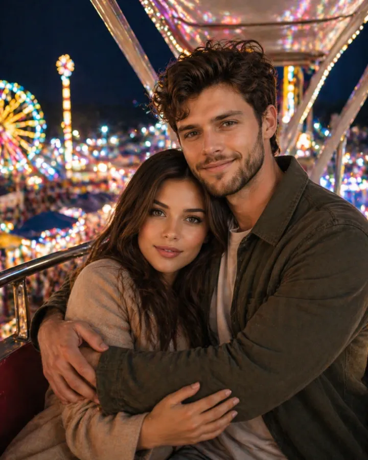 Festival Couple Ride Romantic Hug Prompt