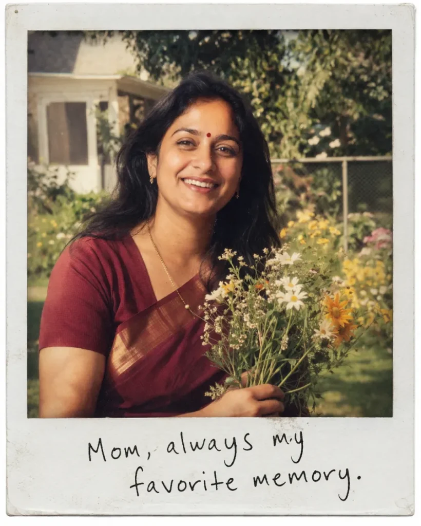 Vintage Polaroid Mother’s Day memory