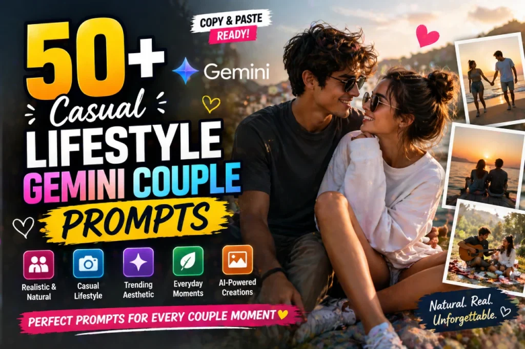 50+ Casual Lifestyle Gemini Couple Prompts (Copy & Paste) — India Edition