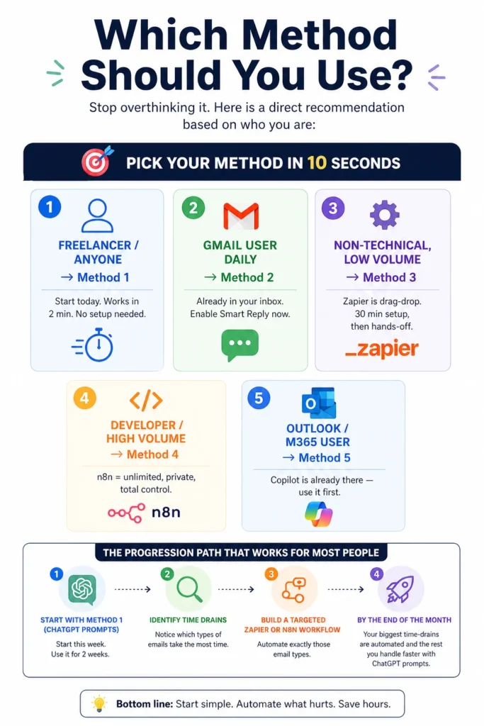 email automation methods infographic