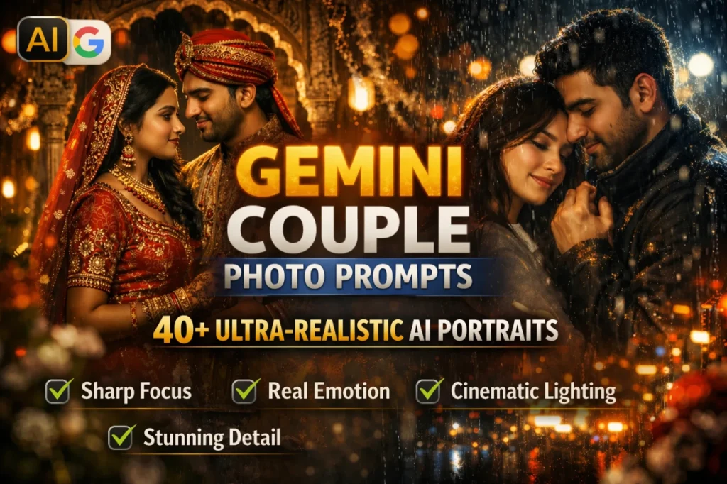 Gemini Couple Photo Prompt: 40+ Ultra-Realistic AI Prompts for Stunning Romantic Portraits
