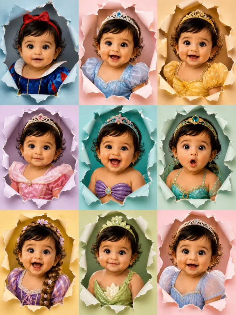 9-Panel Disney Princess Multiverse