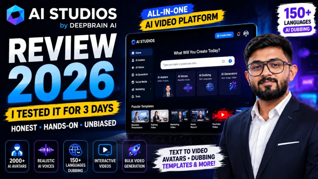 AI Studios Review 2026: Create AI Videos with Avatars and Dubbing