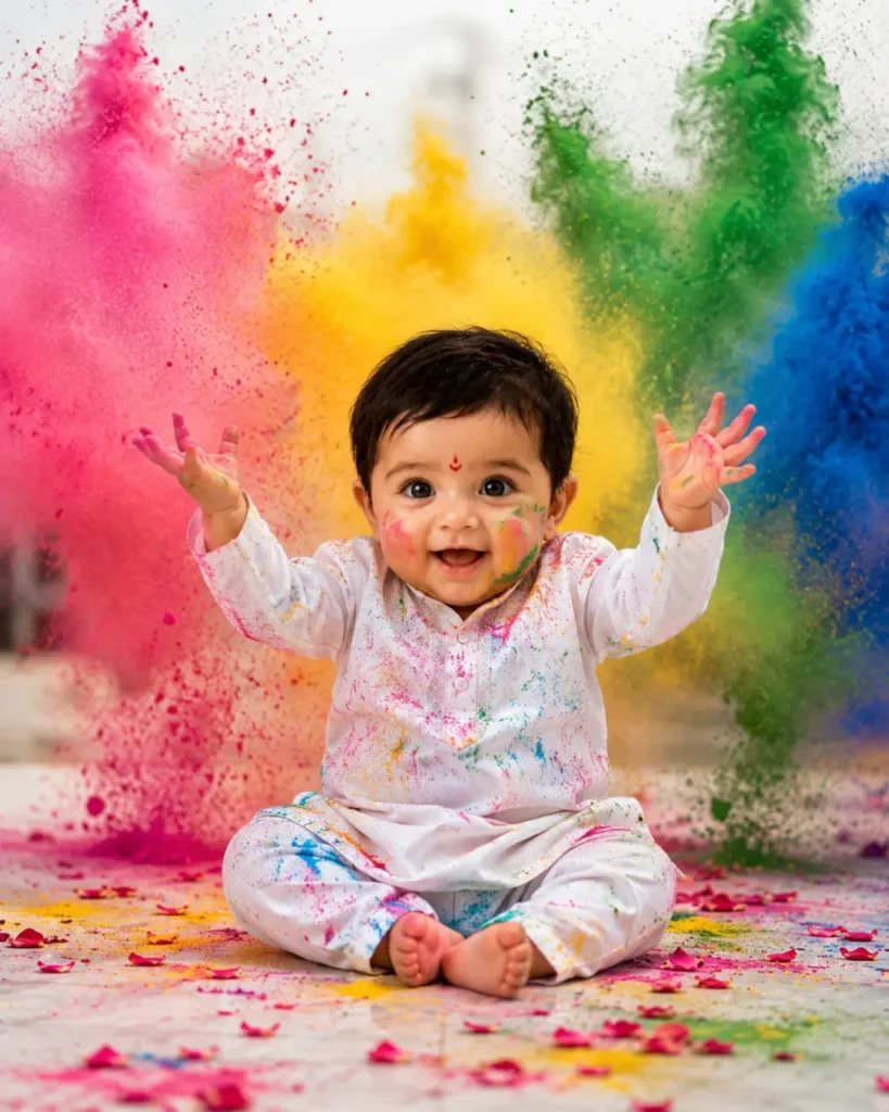 Baby in a Cloud of Colors Prompt