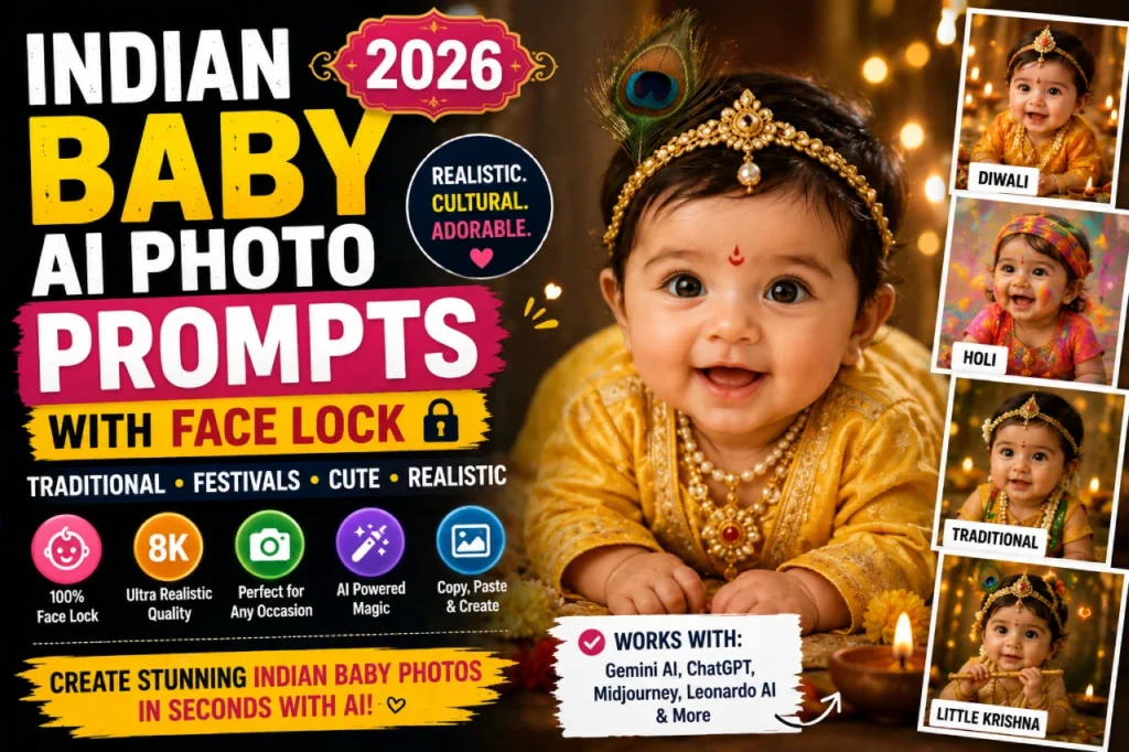 Indian Baby AI Photo Prompts With Face Lock 2026