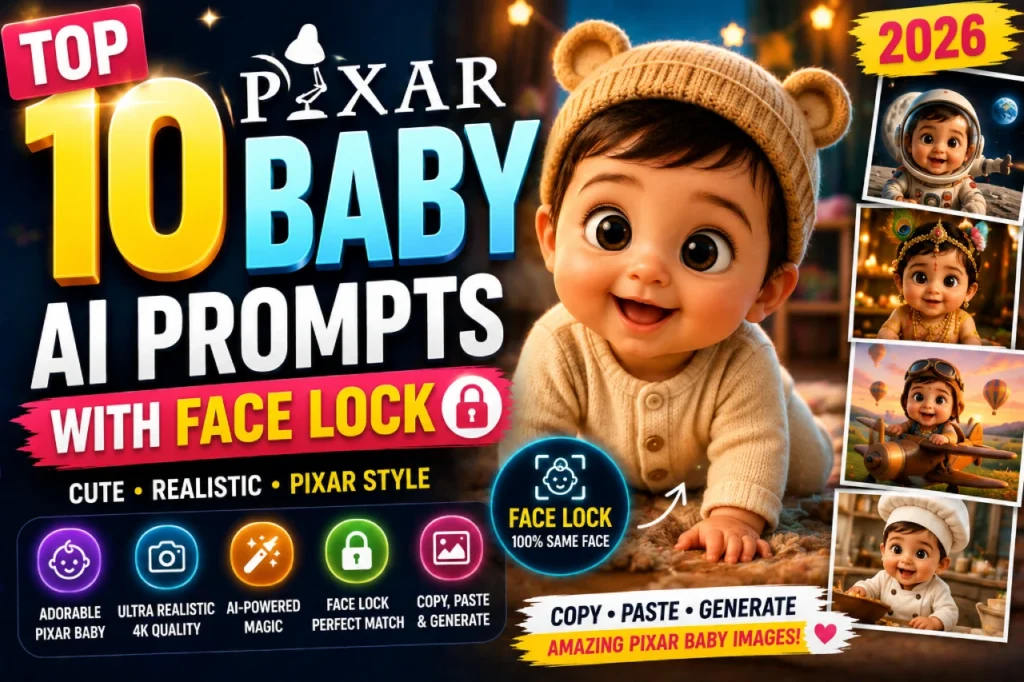 Top 10 Pixar Baby AI Prompts With Face Lock 2026