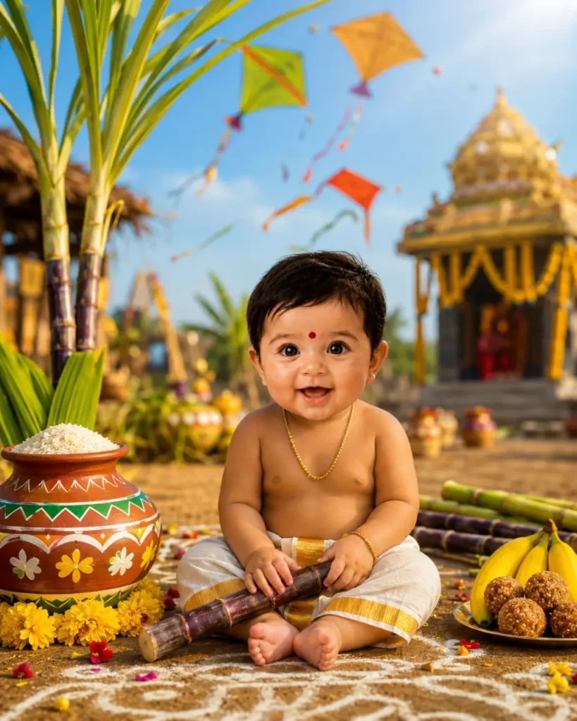 Pongal Makar Sankranti Baby Prompt