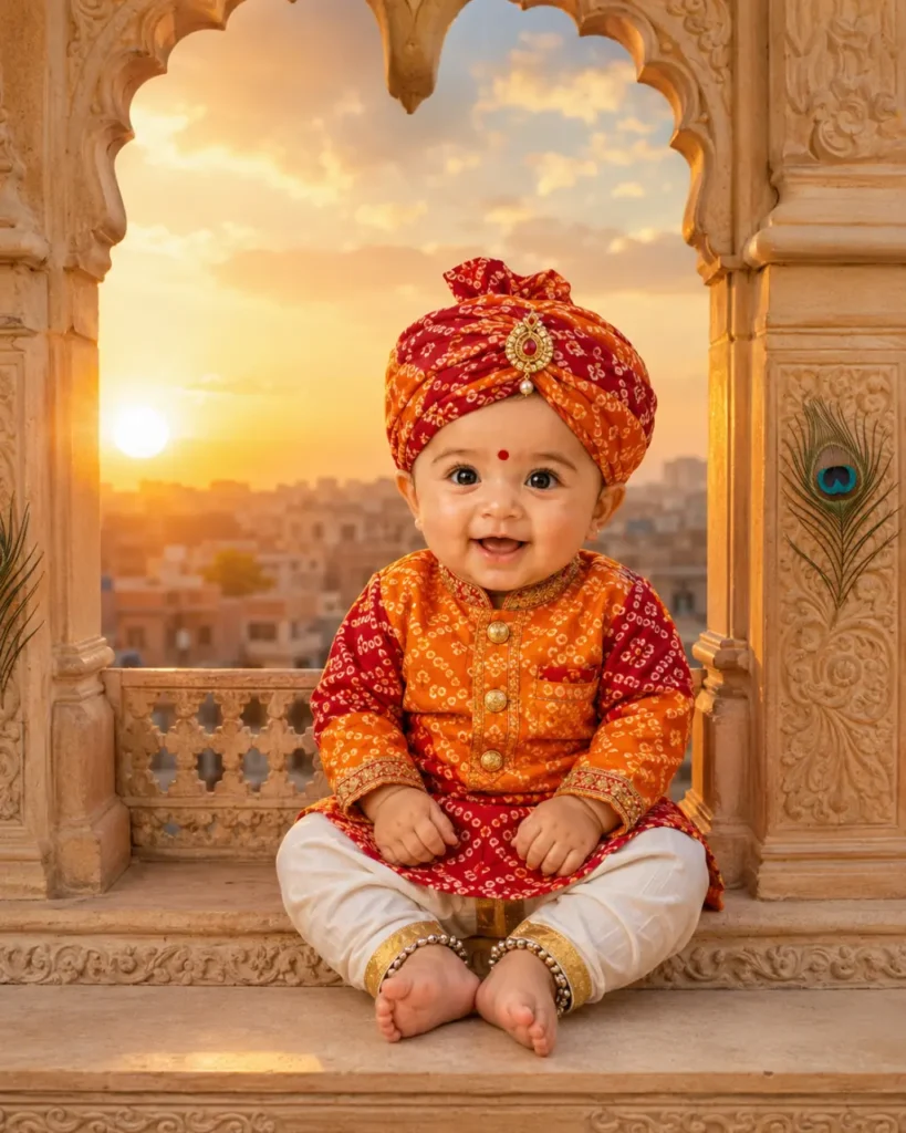 Rajasthani Royalty Baby Ai Prompt