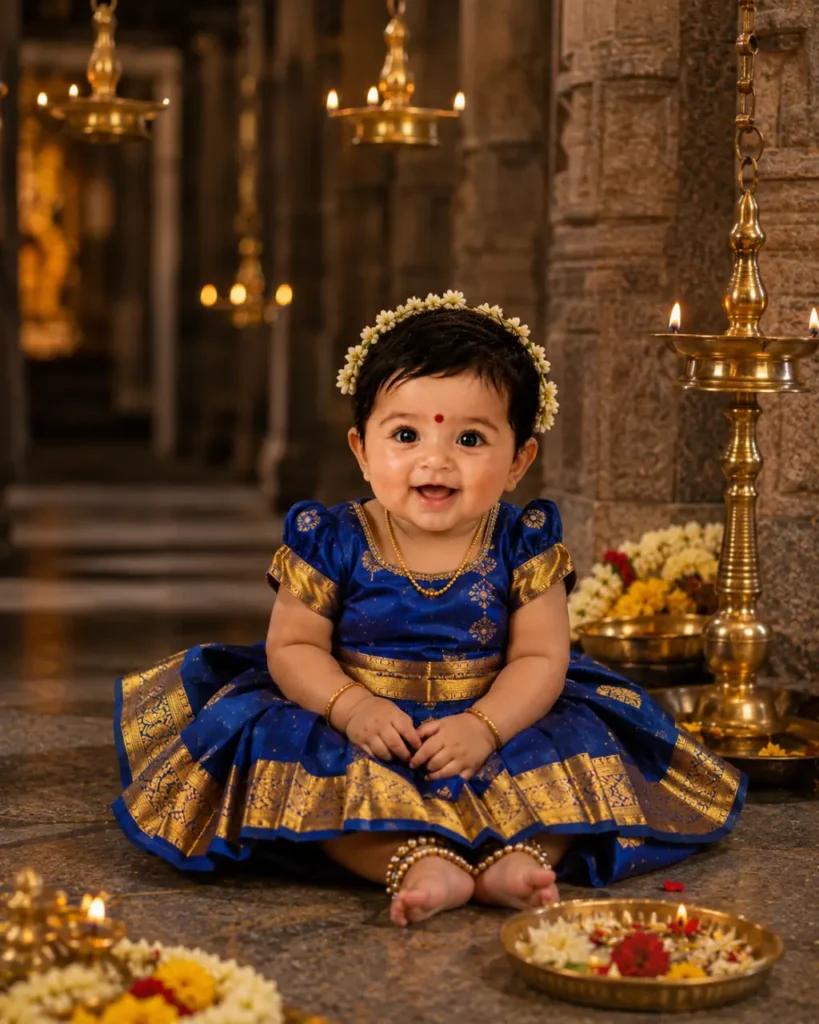 South Indian Temple Baby Portrait Prompt