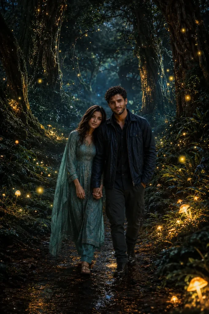 Firefly Forest at Night