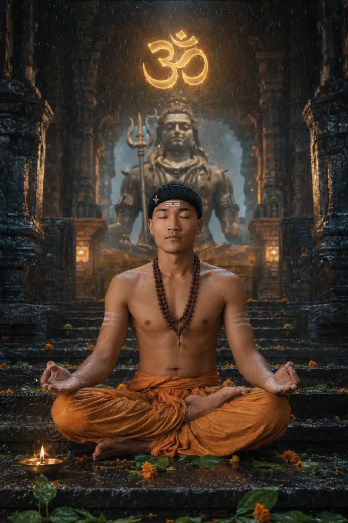 Meditation in Monsoon Mist Prompt
