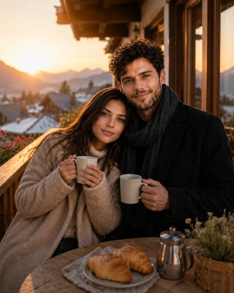 Romantic Balcony Morning Scene