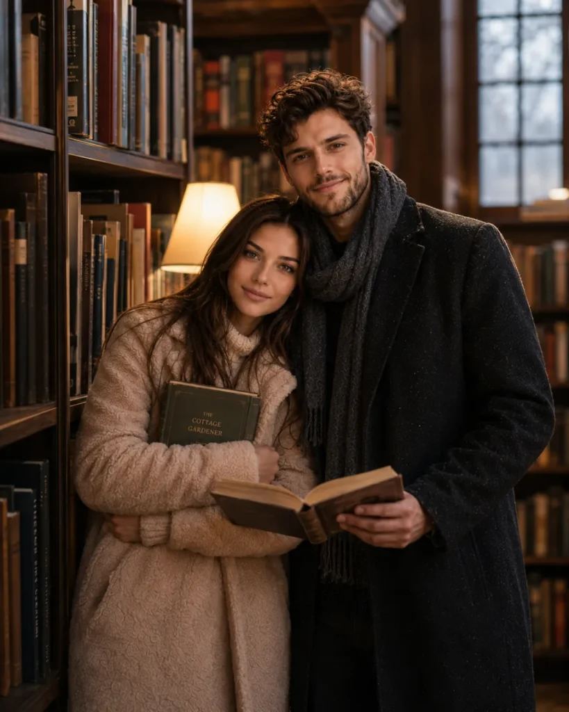 Romantic Library Date Scene