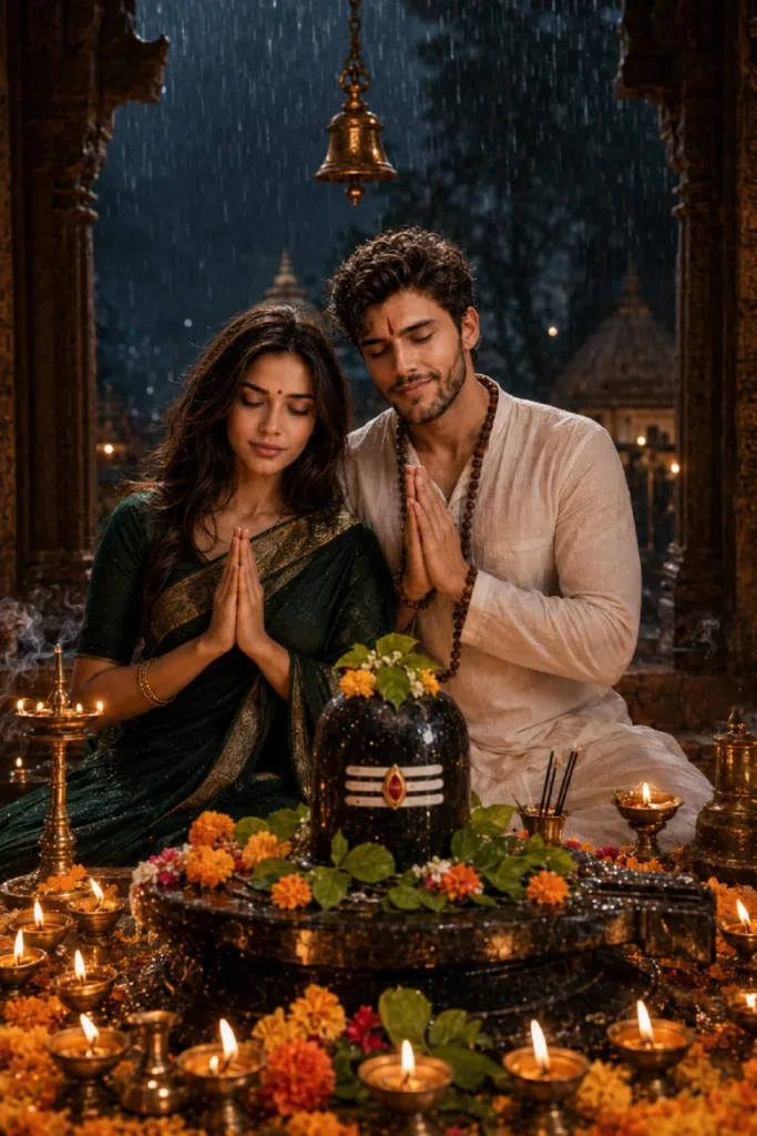 Sawan Night Puja Couple by Diyas