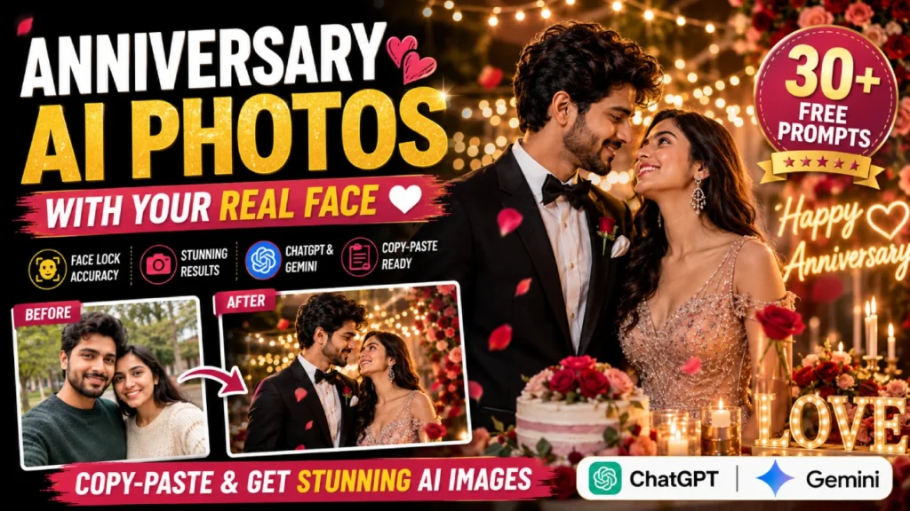 30+ Anniversary Couple AI Prompts for ChatGPT & Gemini (Copy-Paste Ready)