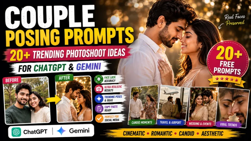 Couple Posing Prompts: 20+ Trending Photoshoot Ideas