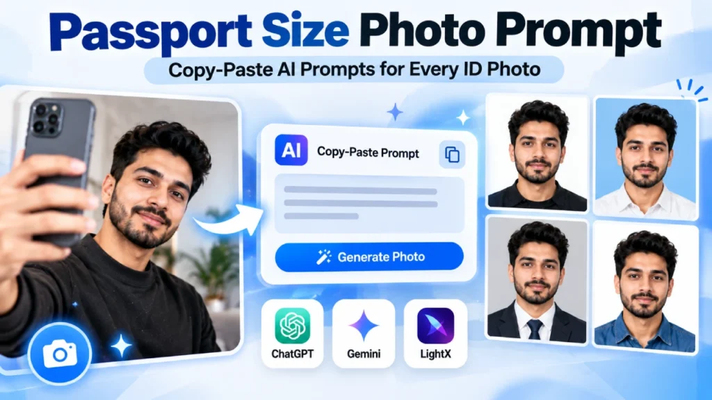 Passport Size Photo Prompt: Copy-Paste AI Prompts for Every ID Photo