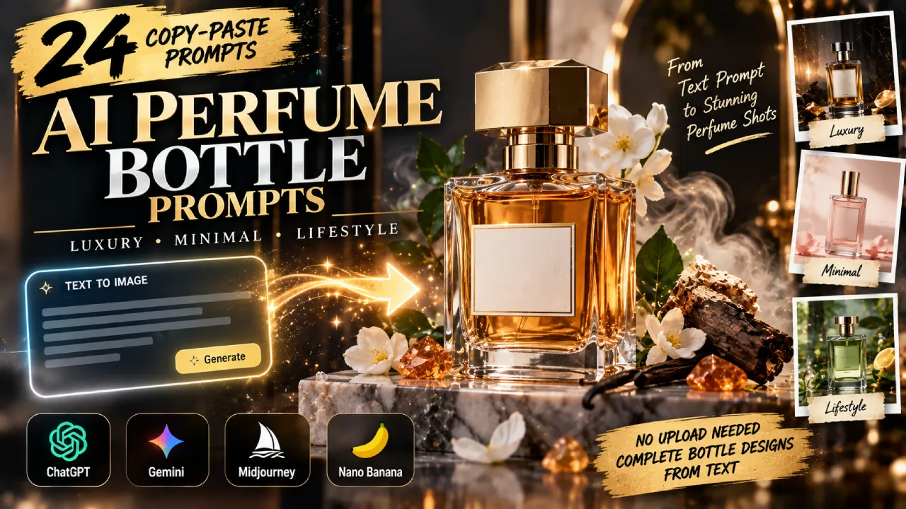 perfume bottle ai image prompt